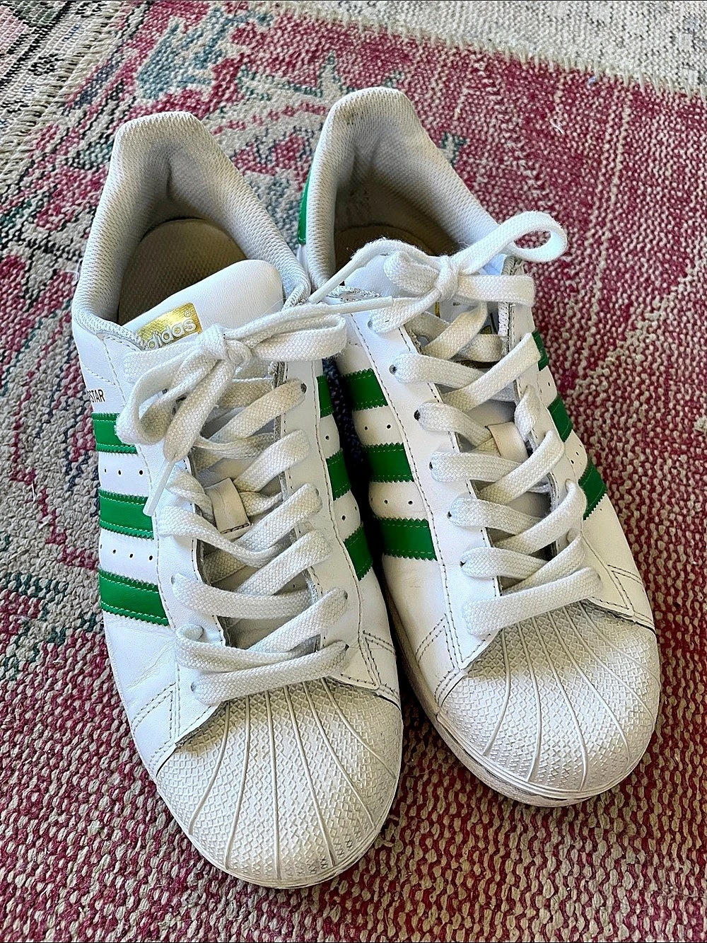 adidas Superstar II White Fairway Green & Green Sneakers